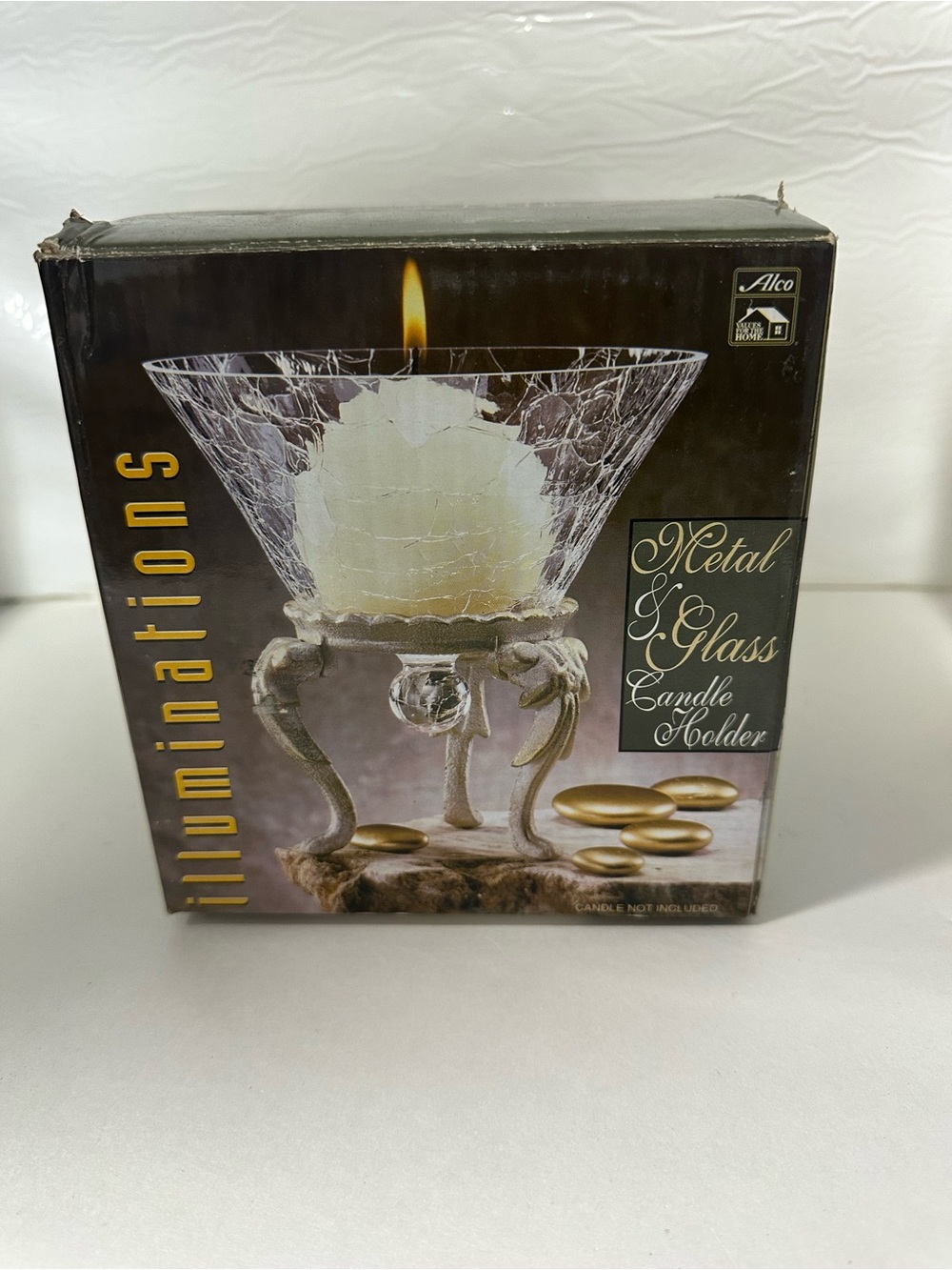 LITETYME Metal & Glass Candle Holder - Alco Industries